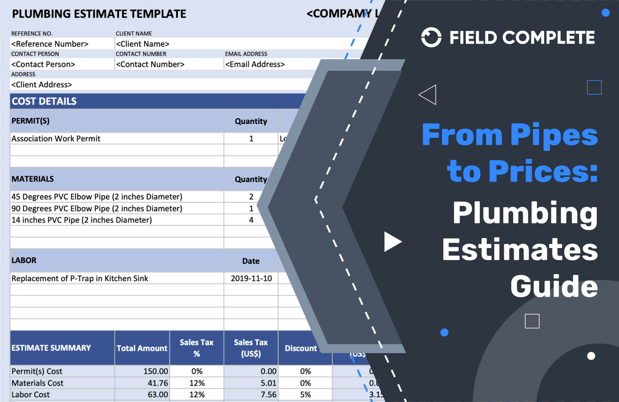 Plumbing Estimates Professional s Guide Fieldcomplete